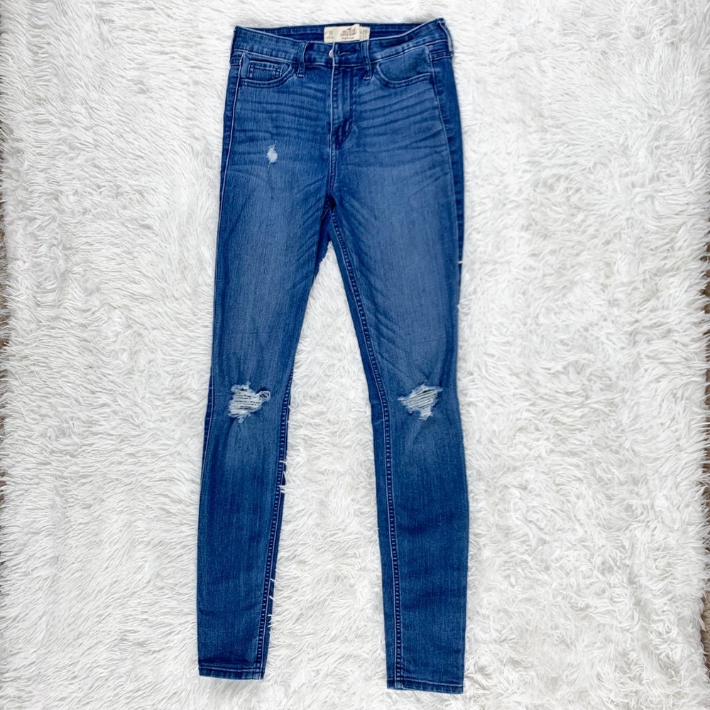 Hollister Dark Wash Super Skinny High Rise Jeans
